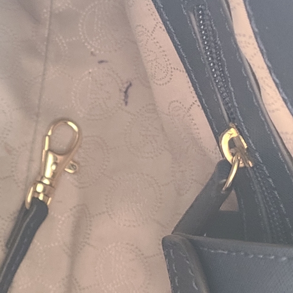 Michael Michael Kors Women's Hamilton Saffiano Leather Medium Satchel, Navy - Picture 5 of 14